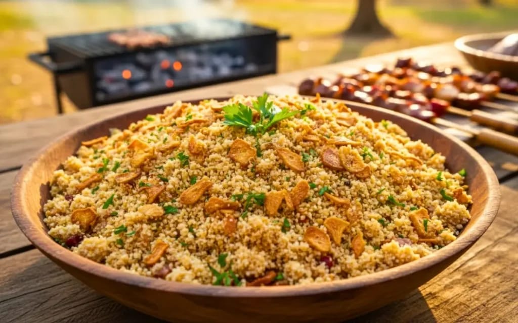 Farofa de Alho Para Churrasco