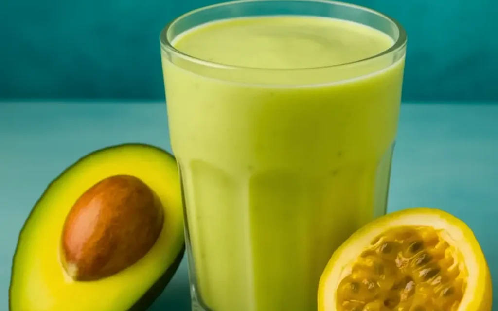 Smoothie de Abacate com Maracujá no Liquidificador